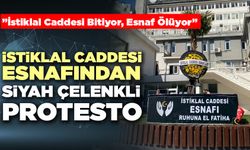 İstiklal Caddesi Esnafından Siyah Çelenkli Protesto