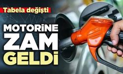 Tabela değişti: motorine zam geldi