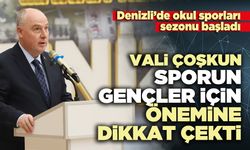 Vali Çoşkun Sporun gençler için önemine dikkat çekti