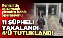 Denizli'de eş zamanlı yasadışı bahis operasyonu: 11 şüpheli yakalandı, 4'ü tutuklandı