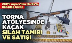 Torna atölyesinde kaçak silah tamiri ve satışı