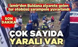 Tur otobüsü şarampole yuvarlandı: Çok sayıda yaralı var