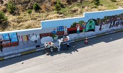 Babadağ duvar resimleriyle güzelleşiyor