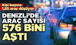 Denizli’de araç sayısı 576 bini aştı