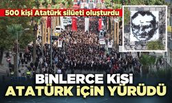 Binlerce kişi Atatürk için yürüdü