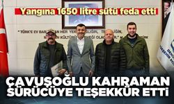 Başkan Çavuşoğlu’ndan kahraman sürücüye teşekkür