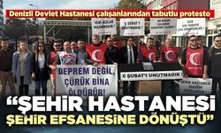 DDH çalışanlarından tabutlu protesto: “Şehir hastanesi şehir efsanesine dönüştü”