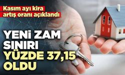 Kasım ayı kira artış oranı yüzde 37,15 oldu