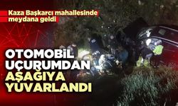 Otomobil uçurumdan aşağıya yuvarlandı