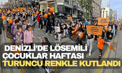 Denizli’de Lösemili Çocuklar Haftası Turuncu Renkle Kutlandı
