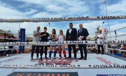 Kick Boks galasında sporcular Filistin için ringe çıktı