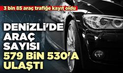 Denizli'de araç sayısı 579 bin 530'a ulaştı
