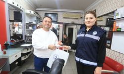 Pamukkale’de berber esnafına hijyen paketi sürprizi