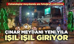 Çınar Meydanı yeni yıla ışıl ışıl giriyor