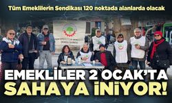 Emekliler 2 Ocak’ta 120 noktada alanlarda olacak