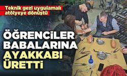 öğrenciler babalarına ayakkabı üretti