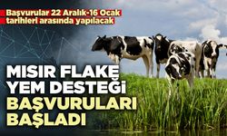 Mısır flake yem desteği başvuruları başladı