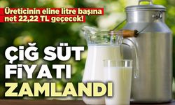 Çiğ süt fiyatı zamlandı