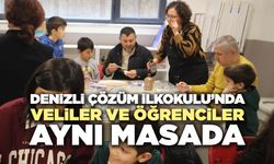 Denizli Çözüm İlkokulu’nda Veliler Ve Öğrenciler Aynı Masada