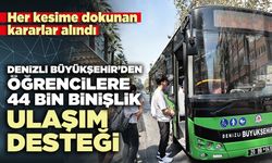 Denizli Büyükşehir’den öğrencilere 44 bin binişlik ulaşım desteği