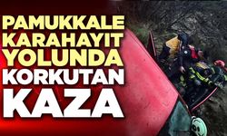 Pamukkale–Karahayıt Yolunda Korkutan Kaza