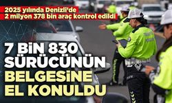 7 Bin 830 sürücünün belgesine el konuldu