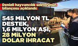 Hayvancılıkta  545 Milyon TL destek, 1,6 milyon aşı, 28 milyon dolar ihracat