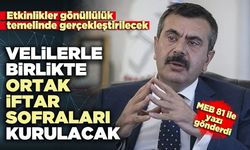 Ramazanda velilerle birlikte ortak iftar sofraları kurulacak