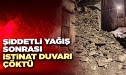 Şiddetli Yağış Sonrası İstinat Duvarı Çöktü
