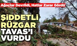 Şiddetli Rüzgar Tavas’ı Vurdu