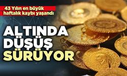 Altında düşüş sürüyor: 43 Yılın en büyük haftalık kaybı yaşandı