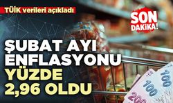 TÜİK açıkladı: Şubat ayı enflasyonu yüzde 2,96 oldu