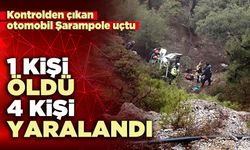 Kontrolden çıkan otomobil Şarampole uçtu: 1 kişi öldü, 4 kişi yaralandı