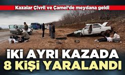 İki ayrı kazada 8 kişi yaralandı