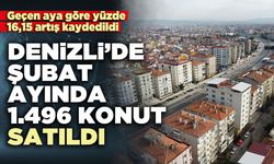 Denizli’de Şubat ayında 1.496 konut satıldı