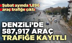 Denizli’de Şubat ayı itibariyle 587,917 araç trafiğe kayıtlı