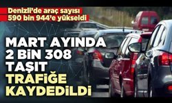 Mart ayında 2 bin 308 taşıt trafiğe kaydedildi