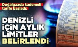 Doğalgazda Denizli için aylık limitler belirlendi