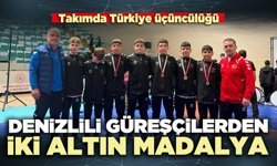 Denizlili güreşçilerden iki altın madalya