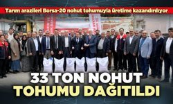 33 Ton nohut tohumu dağıtıldı
