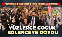 Binlerce çocuk eğlenceye doydu