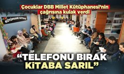 Çocuklar DBB Millet Kütüphanesi’nin çağrısına kulak verdi: “Telefonu bırak, kitaba sarıl”