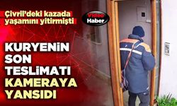 Kuryenin son teslimatı kameraya yansıdı