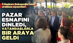 İl Başkanı Subaşıoğlu: Pazar esnafını dinledi, vatandaşlarla bir araya geldi