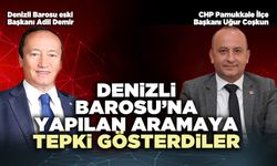 Denizli Barosu’na yapılan aramaya tepki gösterdiler