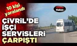 Çivril’de işçi servisleri çarpıştı; 10 kişi yaralandı