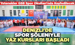 Denizli'de Spor Şöleniyle Yaz Kursları Başladı