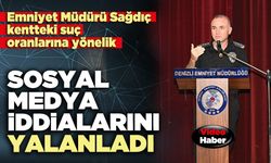 Emniyet Müdürü Sağdıç, kentteki suç oranlarına yönelik  sosyal medya iddialarını yalanladı