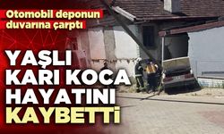 Otomobil deponun duvarına çarptı, yaşlı karı koca hayatını kaybetti