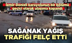 Sağanak yağış trafiği felç etti
